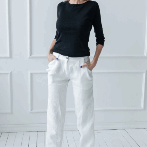 Hlače 1383 100% lan