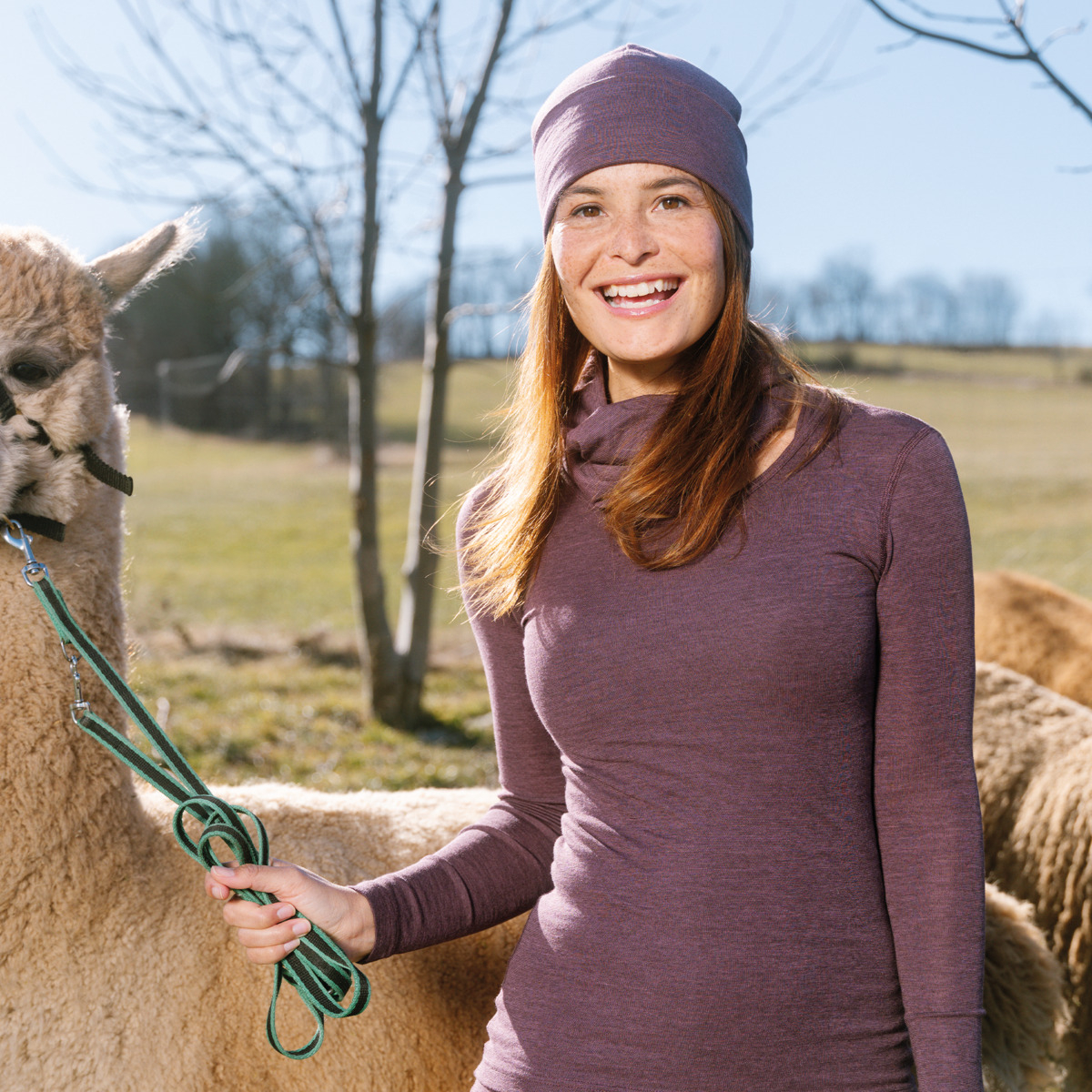 Tanjša kapa, volna, ekološki bombaž VIJOLA
