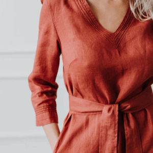 Srajčna obleka 1284, vezenje 100% lan