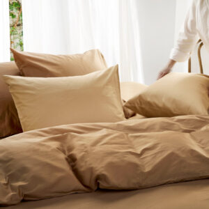 Posteljnina ekološki bombaž saten CARAMEL več dimenzij