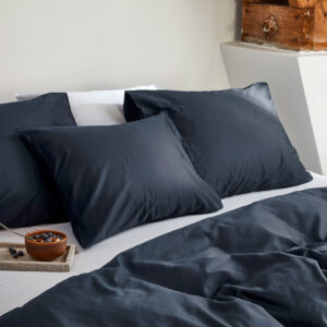 Posteljnina ekološki bombaž saten BLUEBERRY več dimenzij