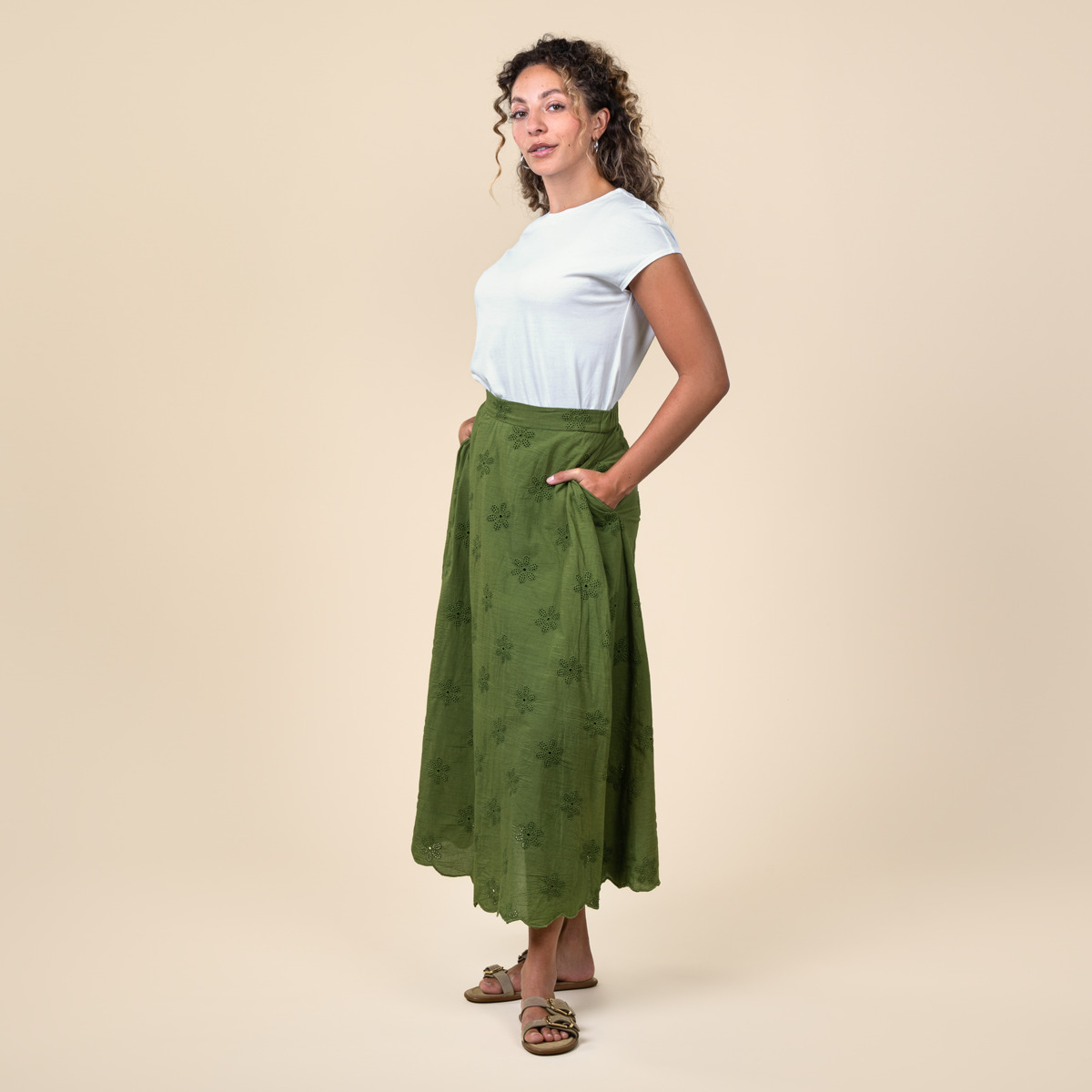 Žensko krilo 100% ekološki bombaž ZELENA