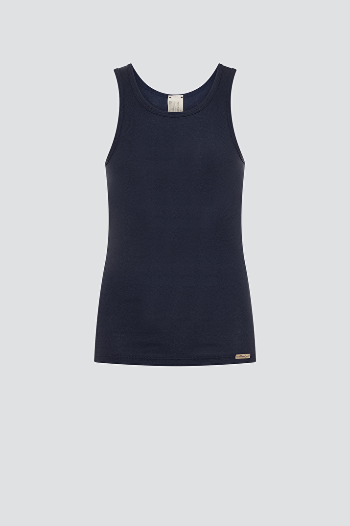 Eko Bombažna otroška spodnja majica MODRA 104-164