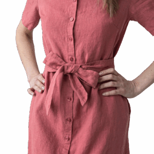 Obleka 1270, 100% lan, water melon S,L