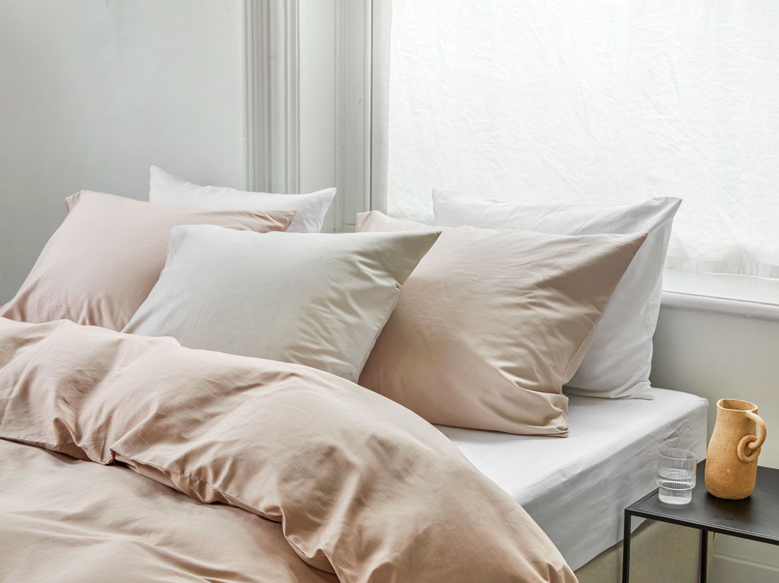 Posteljnina ekološki bombaž saten DUSTY ROSE več dimenzij
