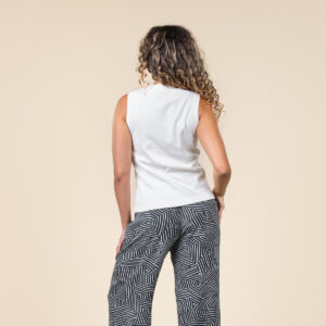 Ženski top iz 100% eko bombaža CREAM