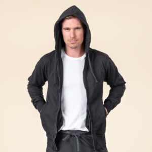 EKO Bombažna Moška Jopica ČRNA EKO Bombažna Moška Jopica ČRNA