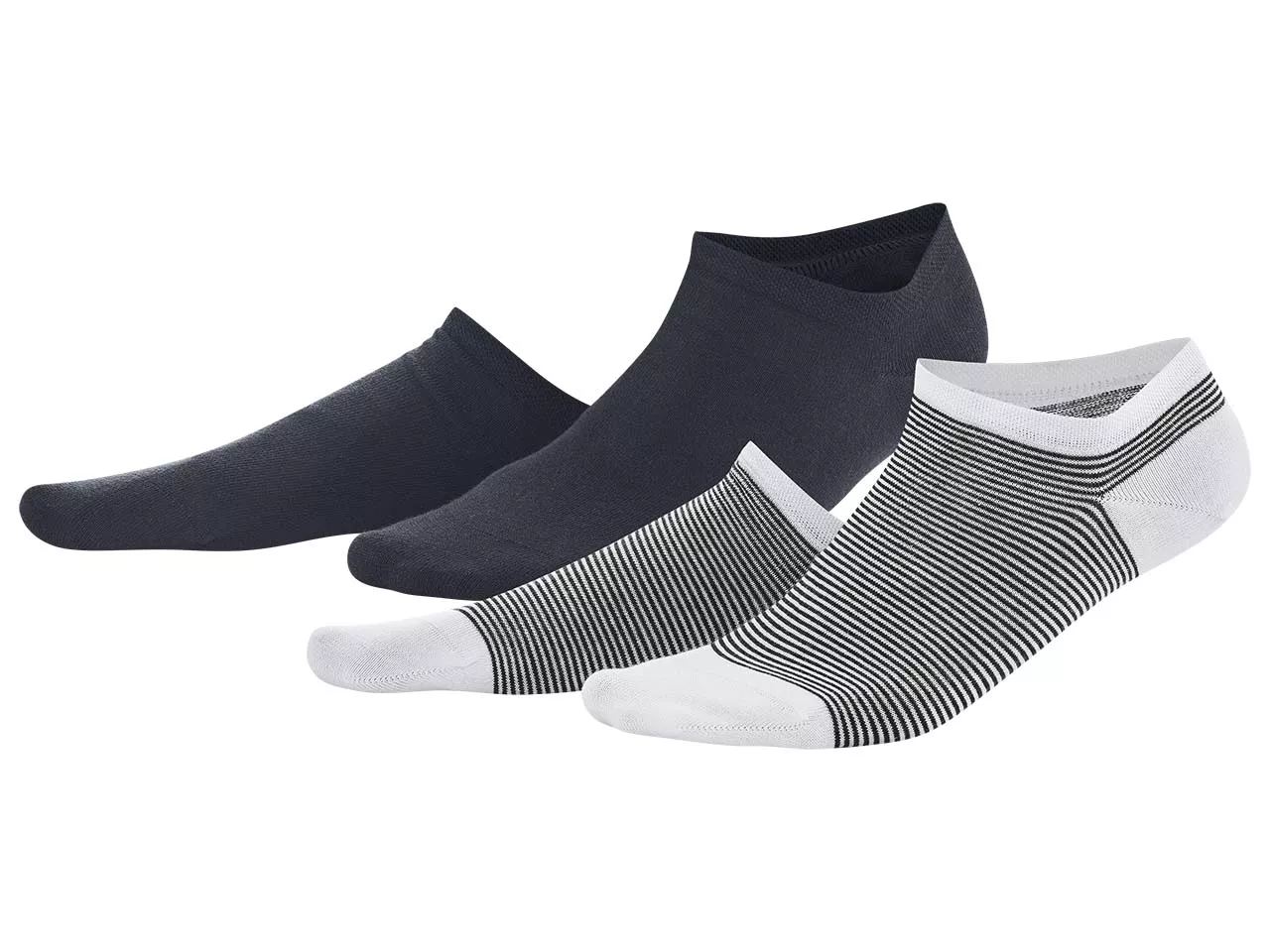 Nogavice ženske črne črtaste 2 kom