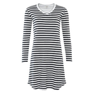 Ženska spalna srajca iz 100% eko bombaža ČRNO BELA Ženska spalna srajca iz 100% eko bombaža ČRNO BELA