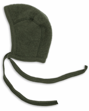 Kapa za dojenčke, zelena - flis 100% volna od 50-68