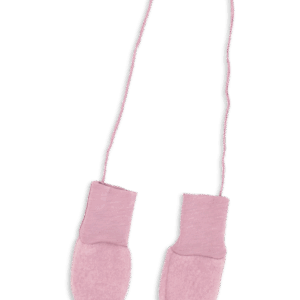 Rokavičke za dojenčke, roza - flis 100% volna št. 1