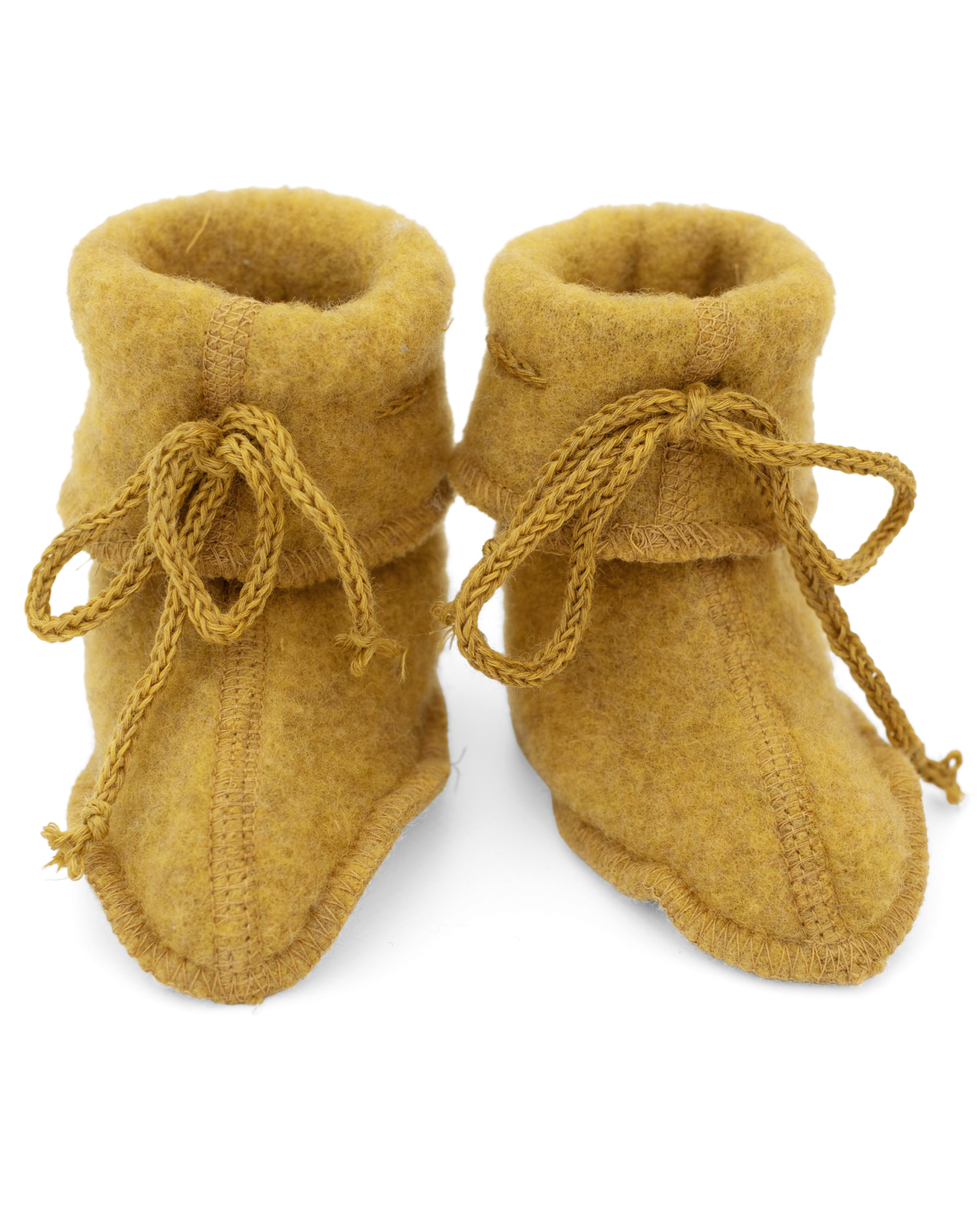 Škorenjčki za dojenčke, saffron - flis 100% volna od 50-68