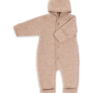 Otroški pajac s kapuco sand - flis 100% volna od 50-92 Otroški pajac s kapuco sand - flis 100% volna od 50-92