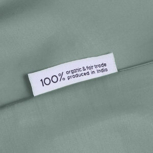 Posteljnina ekološki bombaž saten SEA GREEN več dimenzij