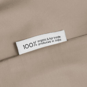 Posteljnina ekološki bombaž saten WARM TAUPE več dimenzij