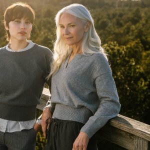 Ženski pulover Ulana 65% eko bombaž, 35% volna - SIV Ženski pulover Ulana 65% eko bombaž, 35% volna - SIV