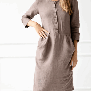 Obleka 3-4 rokav 1230, 100% lan