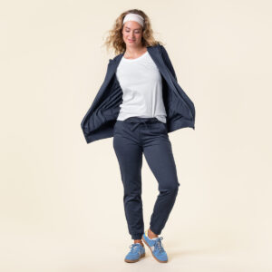 Ženski spodnji del trenirke iz 100% eko bombaža moder