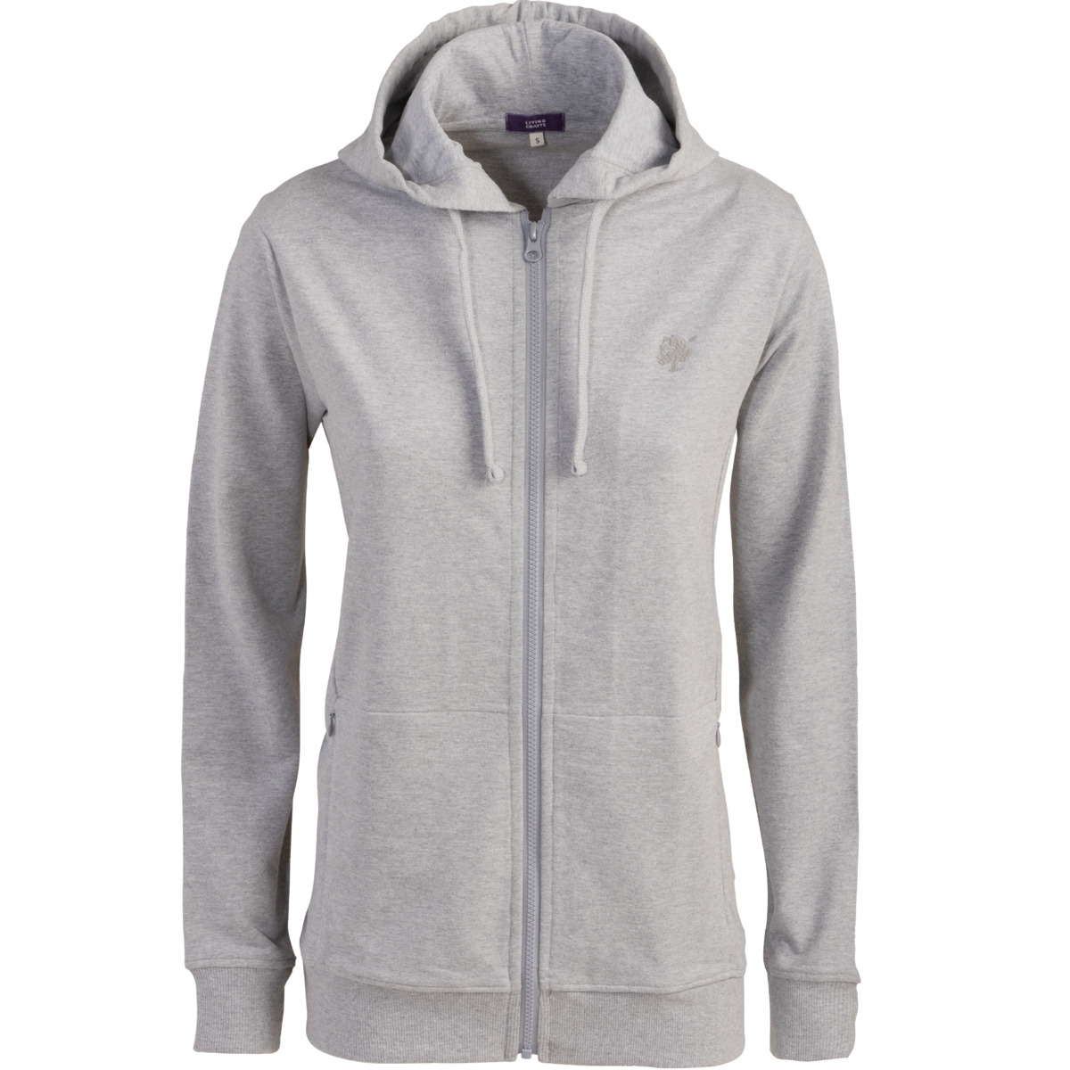 Ženski zgornji del trenirke iz 100% eko bombaža siva Ženski zgornji del trenirke iz 100% eko bombaža siva