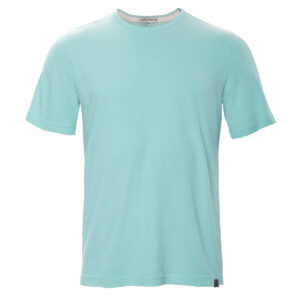 Moška majica KR eko bombaž, lan TURKIZNA črtasta S,M,L,XL