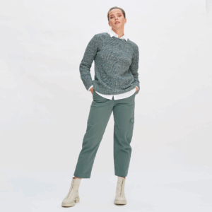 Ženske hlače eko bombaž ZELENE različne vel.