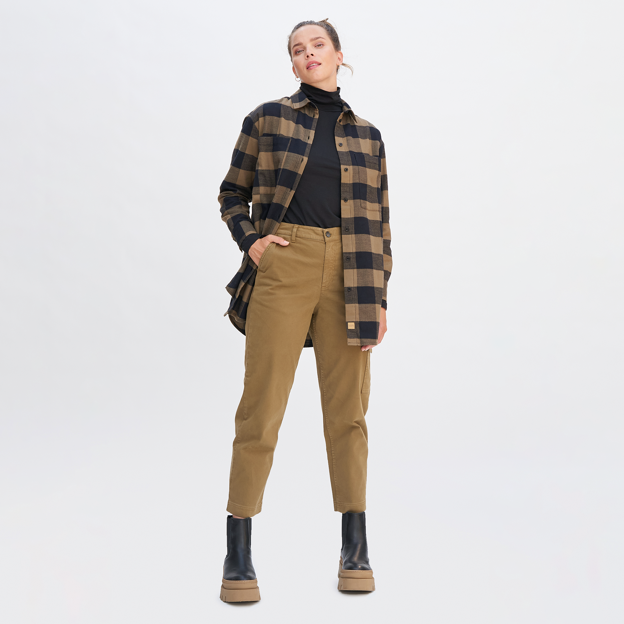 Ženske hlače eko bombaž BEIGE različne vel.