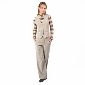 Ženske žametne hlače 100% eko bombaž NATUR S