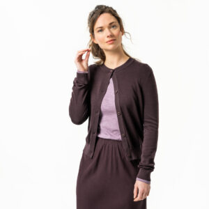 Ženska jopa Scara 100% eko bombaž RJAVO VIJOLIČNA Ženska jopa Scara 100% eko bombaž RJAVO VIJOLIČNA
