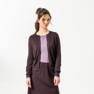 Ženska jopa Scara 100% eko bombaž RJAVO VIJOLIČNA Ženska jopa Scara 100% eko bombaž RJAVO VIJOLIČNA
