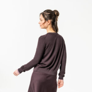 Ženska jopa Scara 100% eko bombaž RJAVO VIJOLIČNA Ženska jopa Scara 100% eko bombaž RJAVO VIJOLIČNA