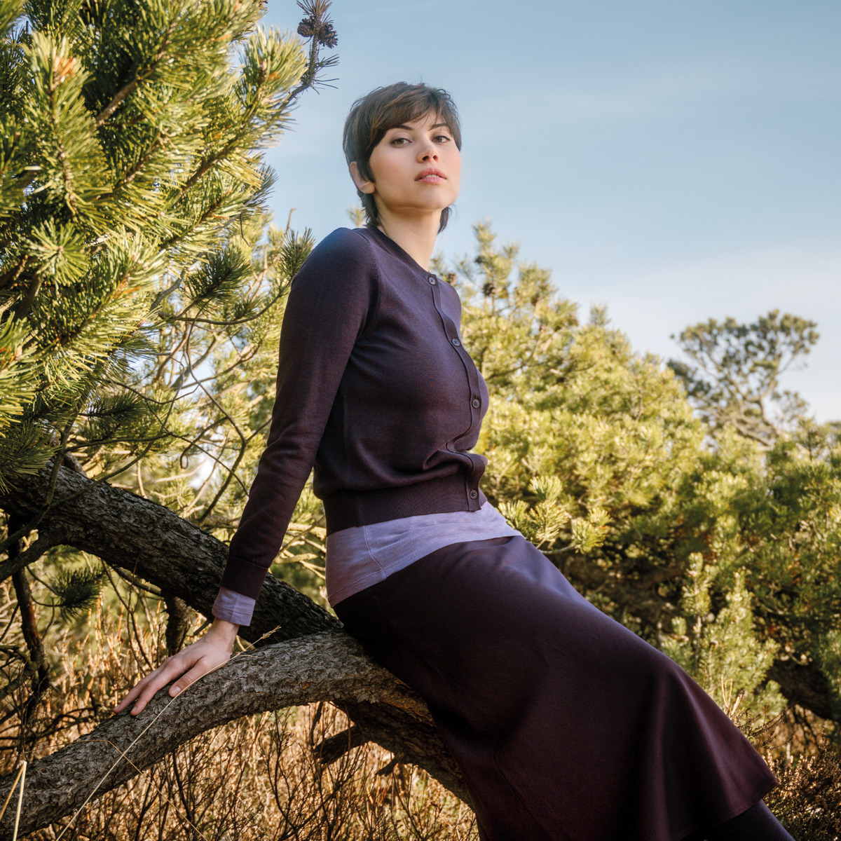 Ženska jopa Scara 100% eko bombaž RJAVO VIJOLIČNA Ženska jopa Scara 100% eko bombaž RJAVO VIJOLIČNA