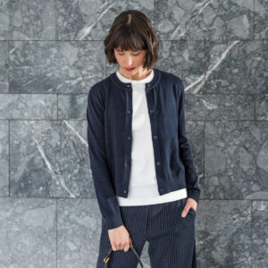 Ženska jopa Scara 100% eko bombaž MODRA Ženska jopa Scara 100% eko bombaž MODRA