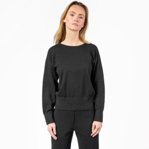 Ženski pulover Undine 80% eko bombaž, 20% volna, ČRN Ženski pulover Undine 80% eko bombaž, 20% volna, ČRN