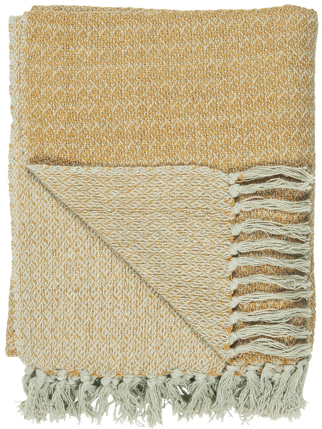 Deka 100% bombaž orange/cream