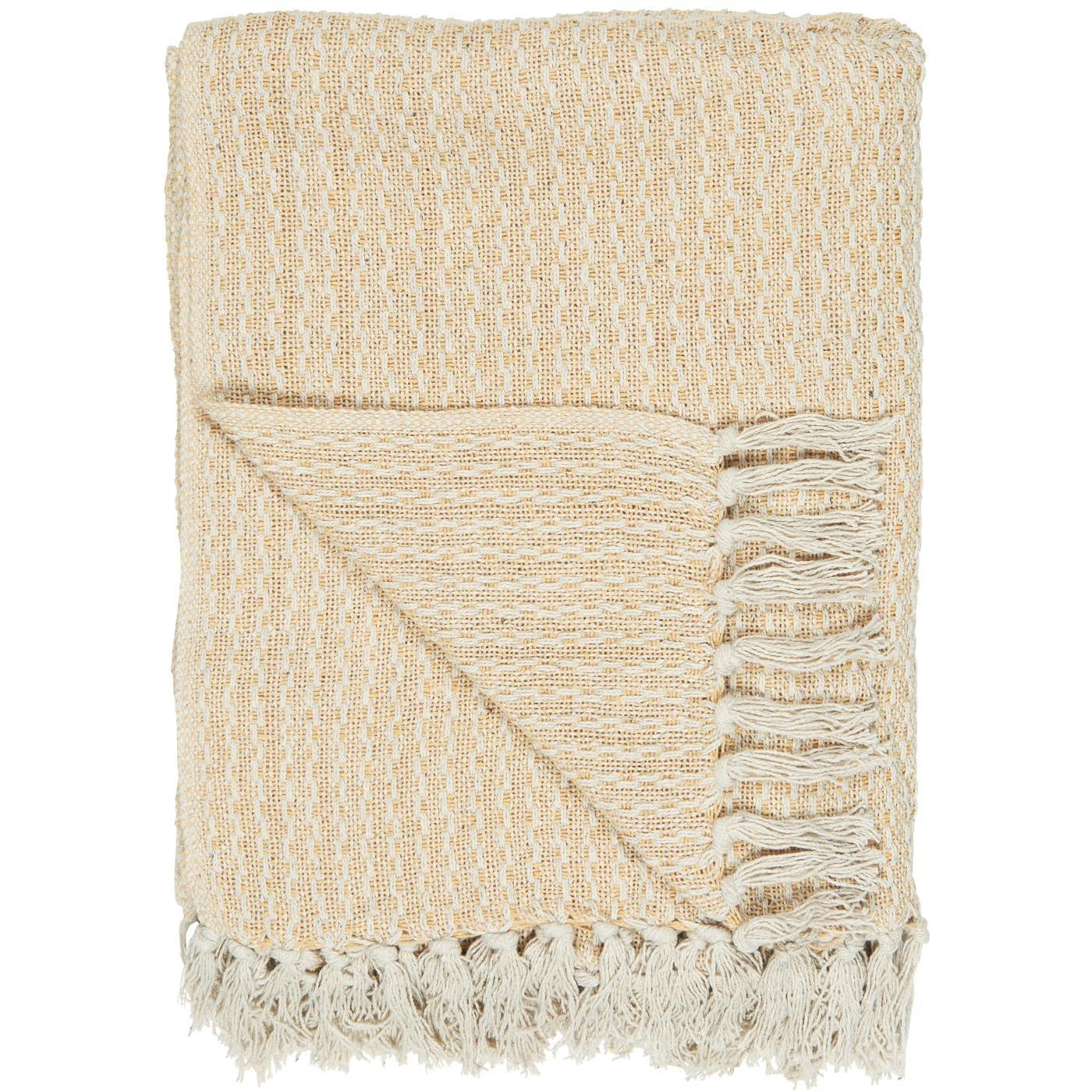 Deka 100% bombaž cream/yellow