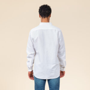 Moška srajca DR iz 55% lana in 45% eko bombaža bela 48,50,52 Moška srajca DR iz 55% lana in 45% eko bombaža bela 48,50,52