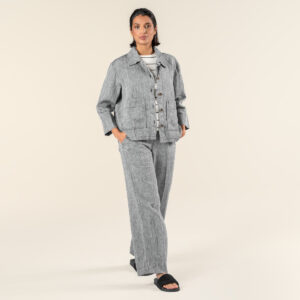 Ženska jakna ONYX 100% lan SIVA