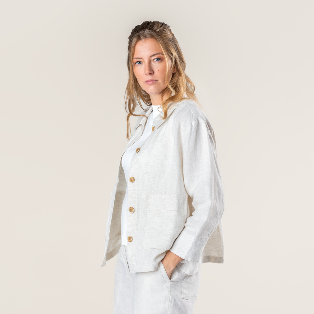 Ženska jakna ONYX 100% lan NATUR