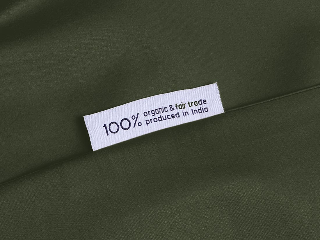 Posteljnina ekološki bombaž saten DARK OLIVE več dimenzij