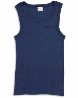 Moška spodnja majica, modra - volna, svila