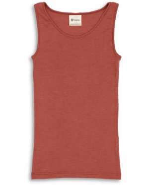 Ženska spodnja majica, oranžna - volna, svila