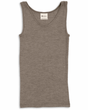 Ženska spodnja majica, rjava - volna, svila Ženska spodnja majica, rjava - volna, svila