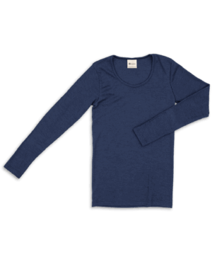 Ženska majica DR, modra - volna, svila