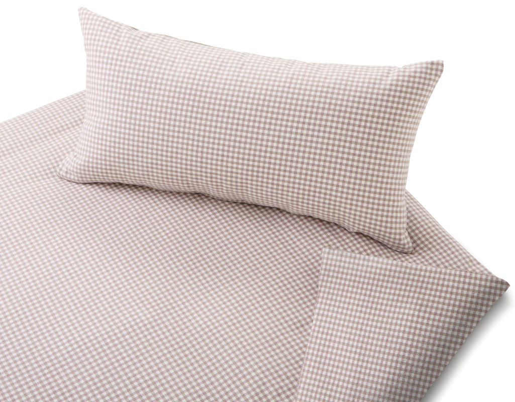 Posteljnina flanela karo sand Chalet 140x200,50x70