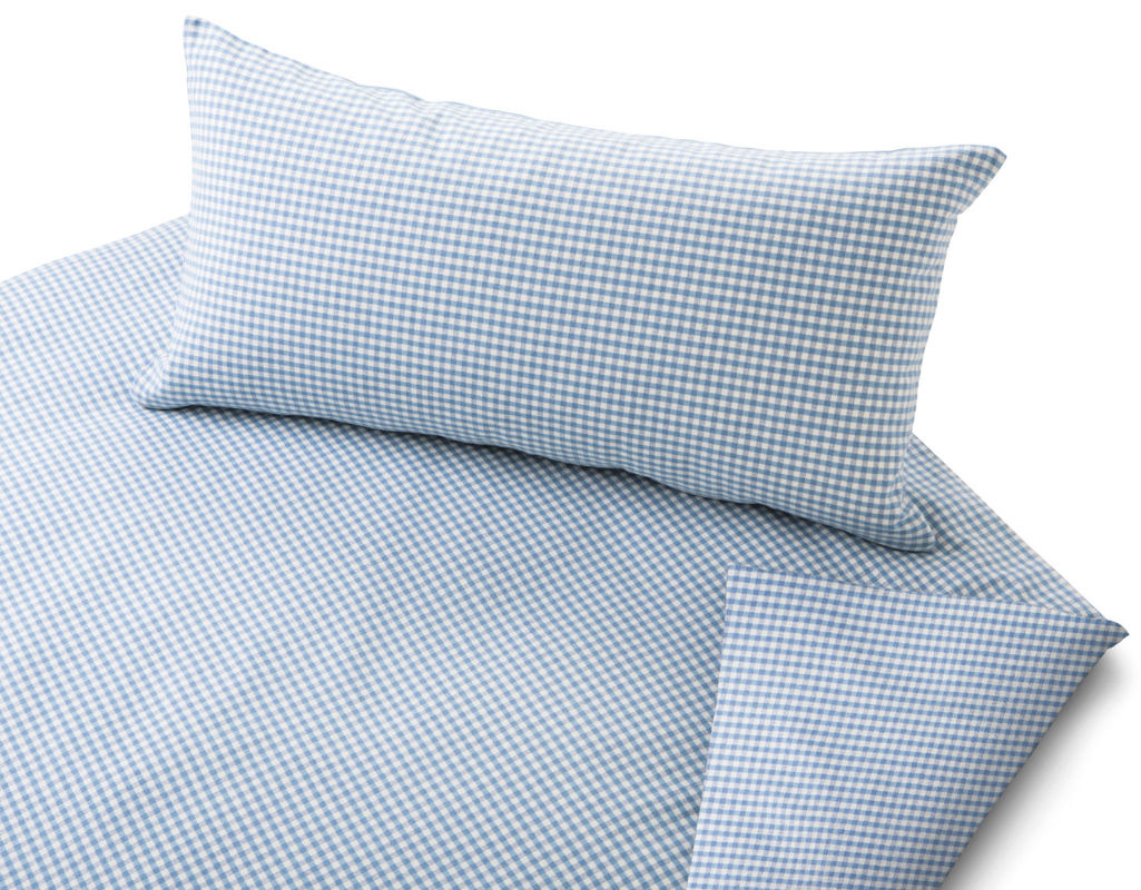 Posteljnina flanela karo turkizna Chalet razl.dim.