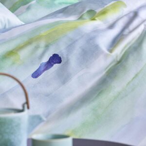 Posteljnina Grunspecht saten, ročno potiskana 140x200, 50x70