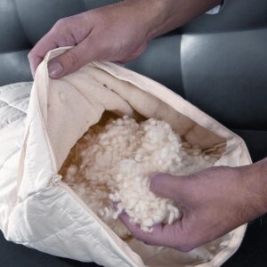 PUH Vzglavnik iz eko bombaža, polnjen z gosjim puhom