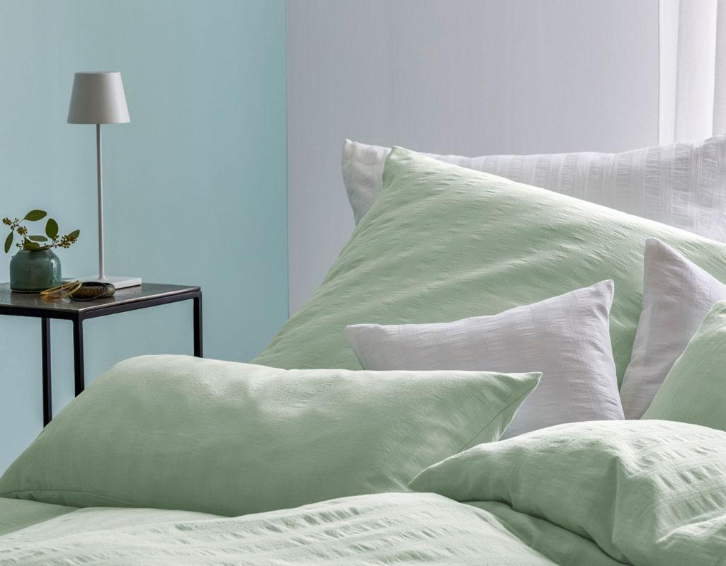 Posteljnina Crinkle salbei 140x200, 50x70