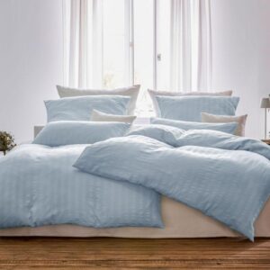 Posteljnina Crinkle hellblau 140x200, 50x70