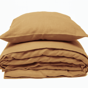 NA ZALOGI Lanena posteljnina predprana OKER RUMENA 140x200,50x70 NA ZALOGI Lanena posteljnina predprana OKER RUMENA 140x200,50x70